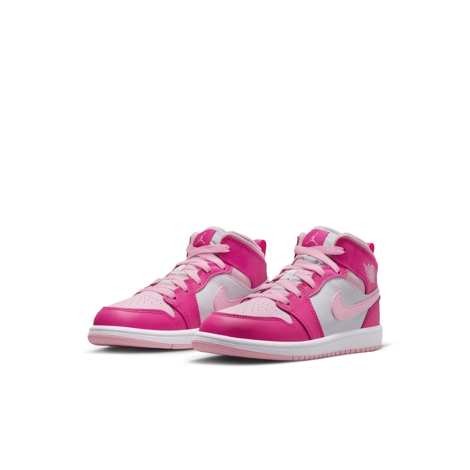 Jordan 1 Mid White Fierce Pink (PS)