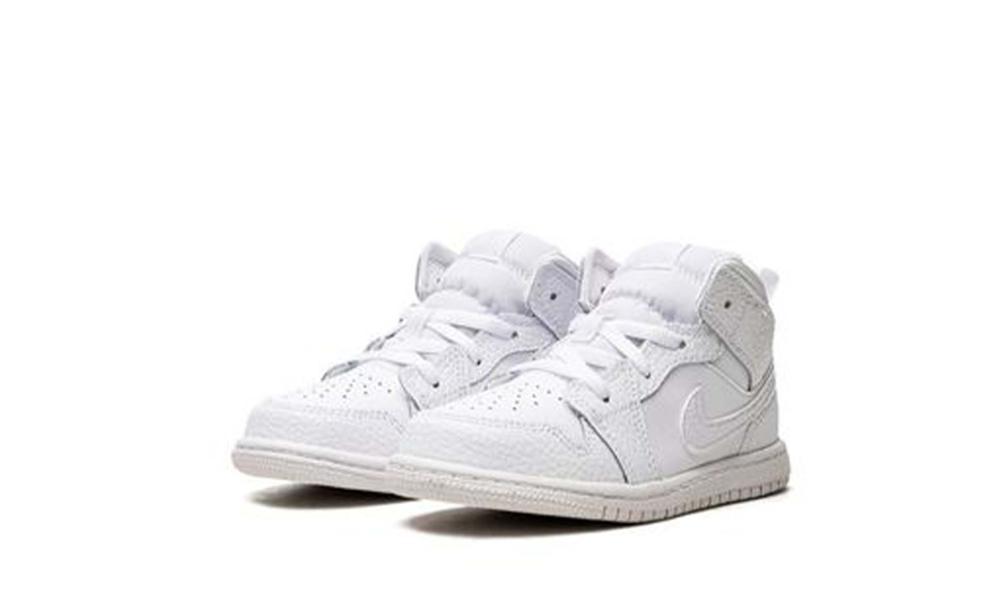Air Jordan 1 Mid Triple White (TD)