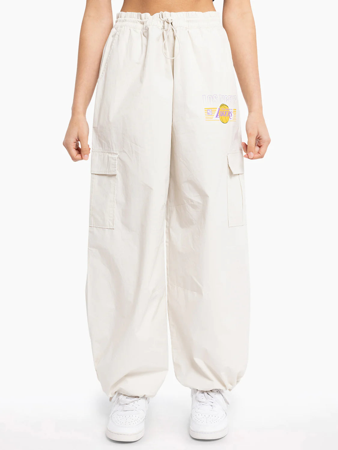 Women's L.A Lakers Stripes LOGO Parachute Cargo Pants