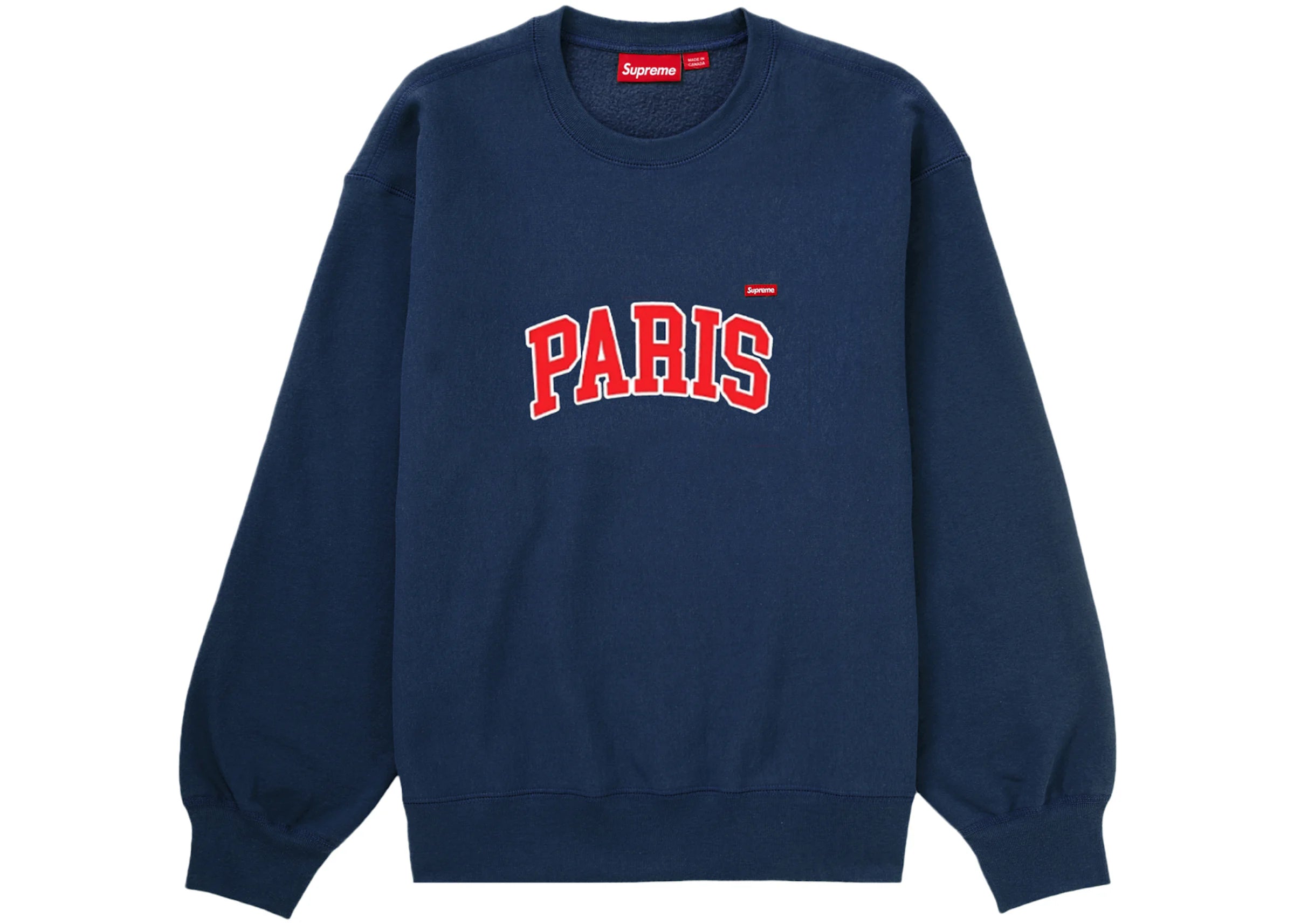 Supreme Paris Shop Small Box Crewneck Navy