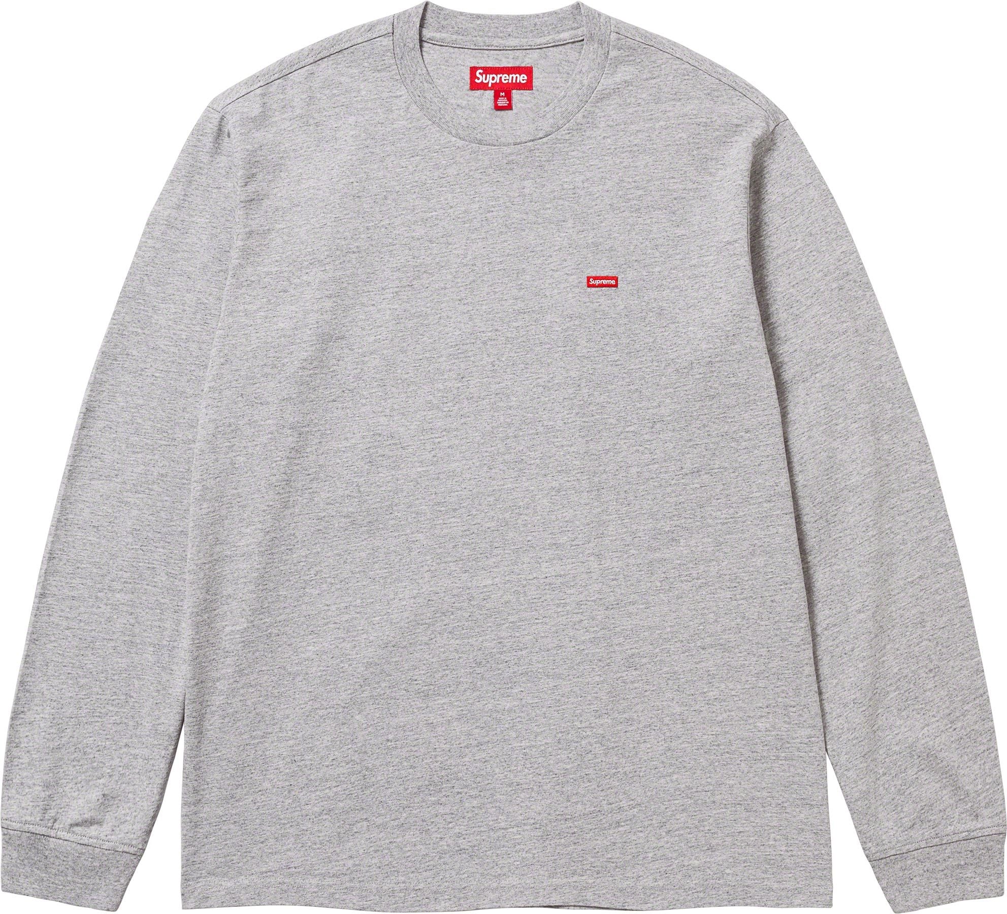 Supreme Small Box Logo Long Sleeve Shirt (Grey)