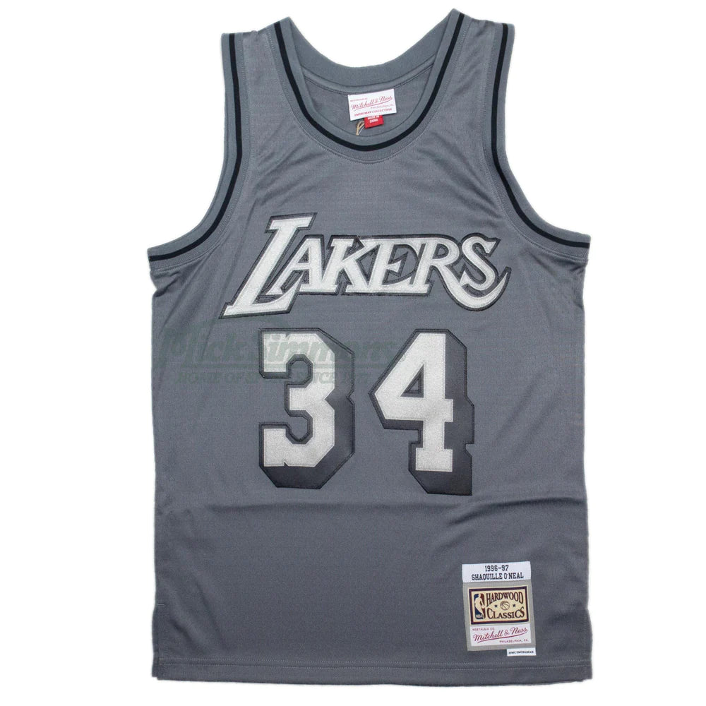 Mitchell & Ness Los Angeles Lakers Shaquille O'Neal 34 METAL Hardwood Classics Swingman Jersey