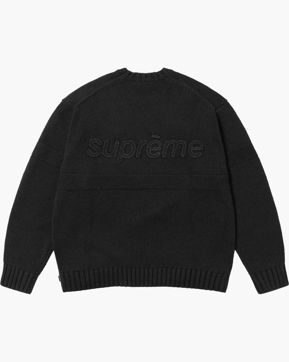 Supreme Tonal Appliqué Sweater BLACK L Supreme-Tonal-Applique-Sweater