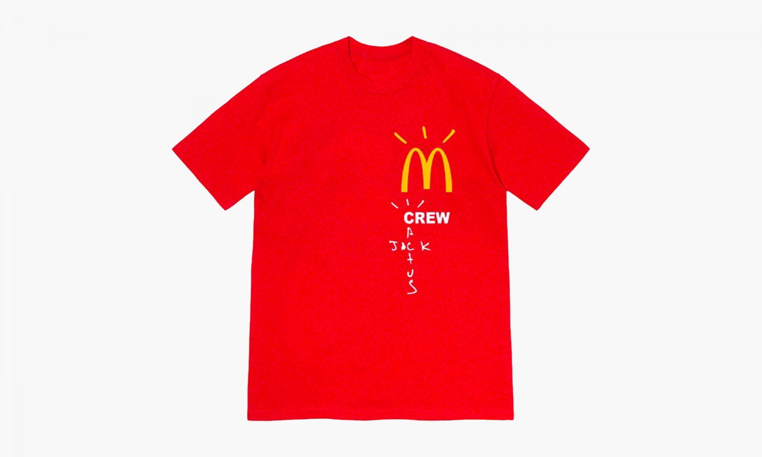 Travis Scott Cactus Jack Mc donalds crew tee red