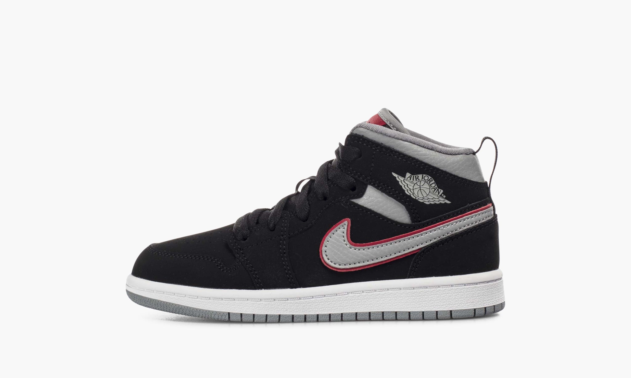 Air Jordan 1 Mid Black Particle Grey (PS)