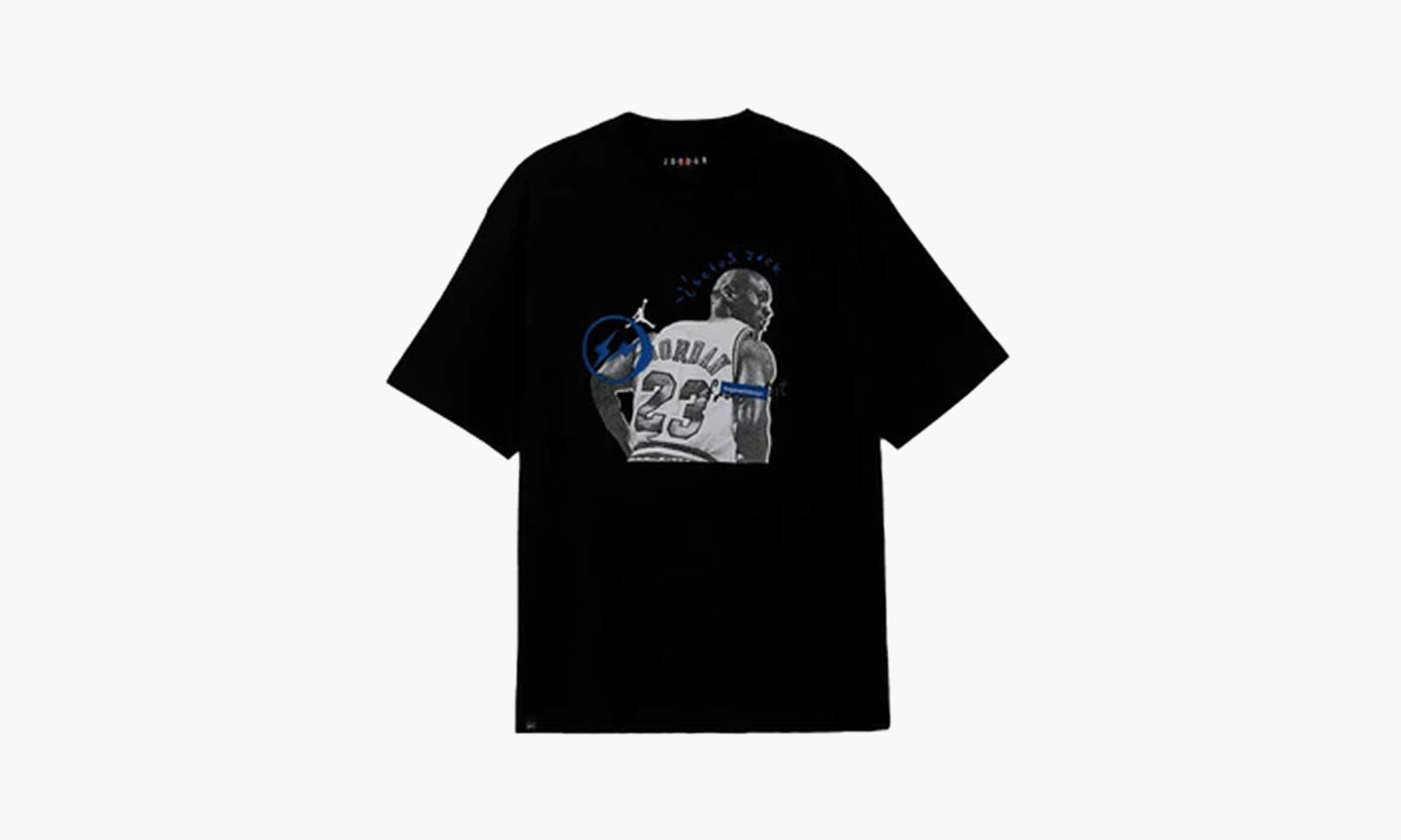 Shop Air Jordan x Travis Scott x Fragment Design T-Shirt (BLACK) at