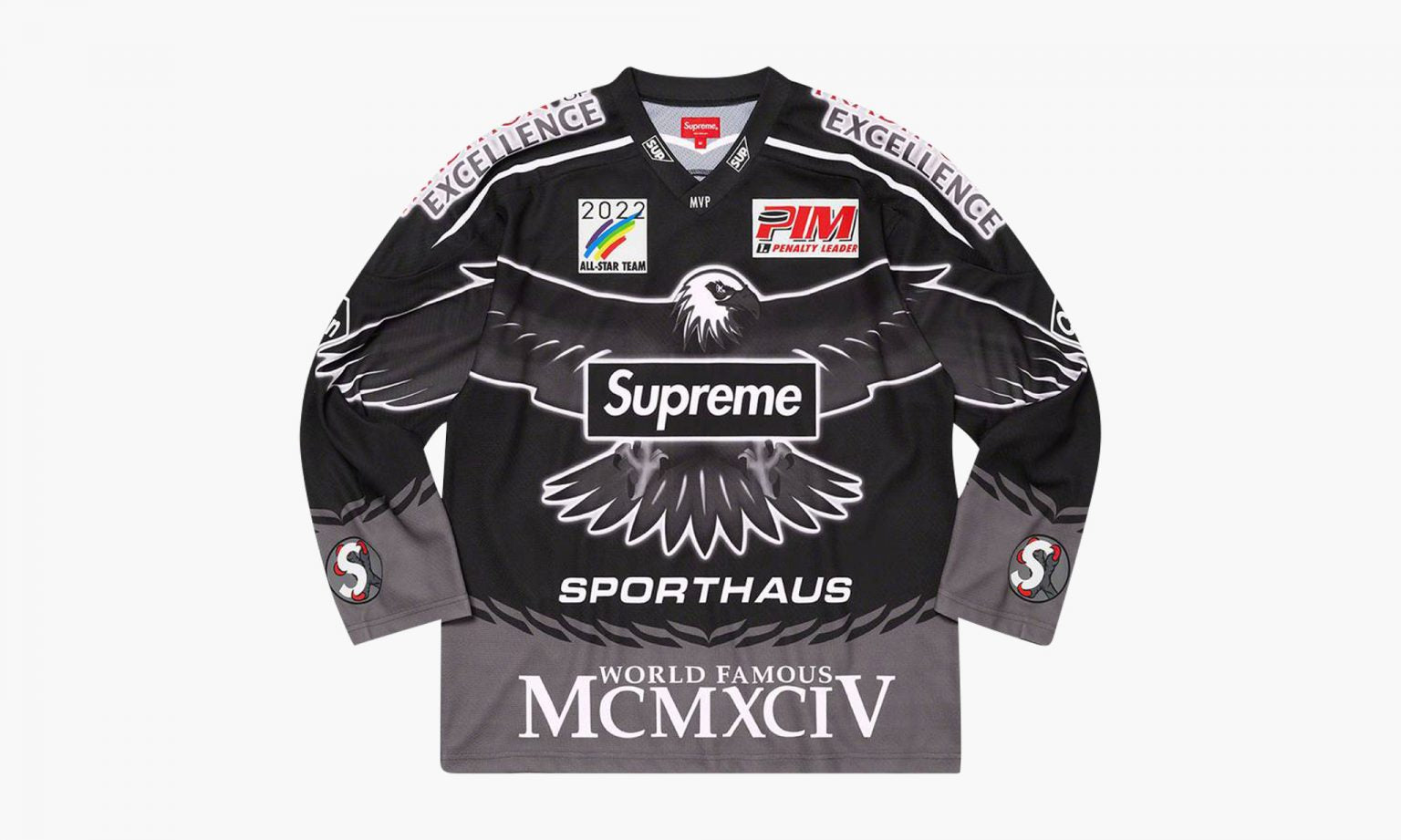 Supreme Eagle Moto Jersey Black