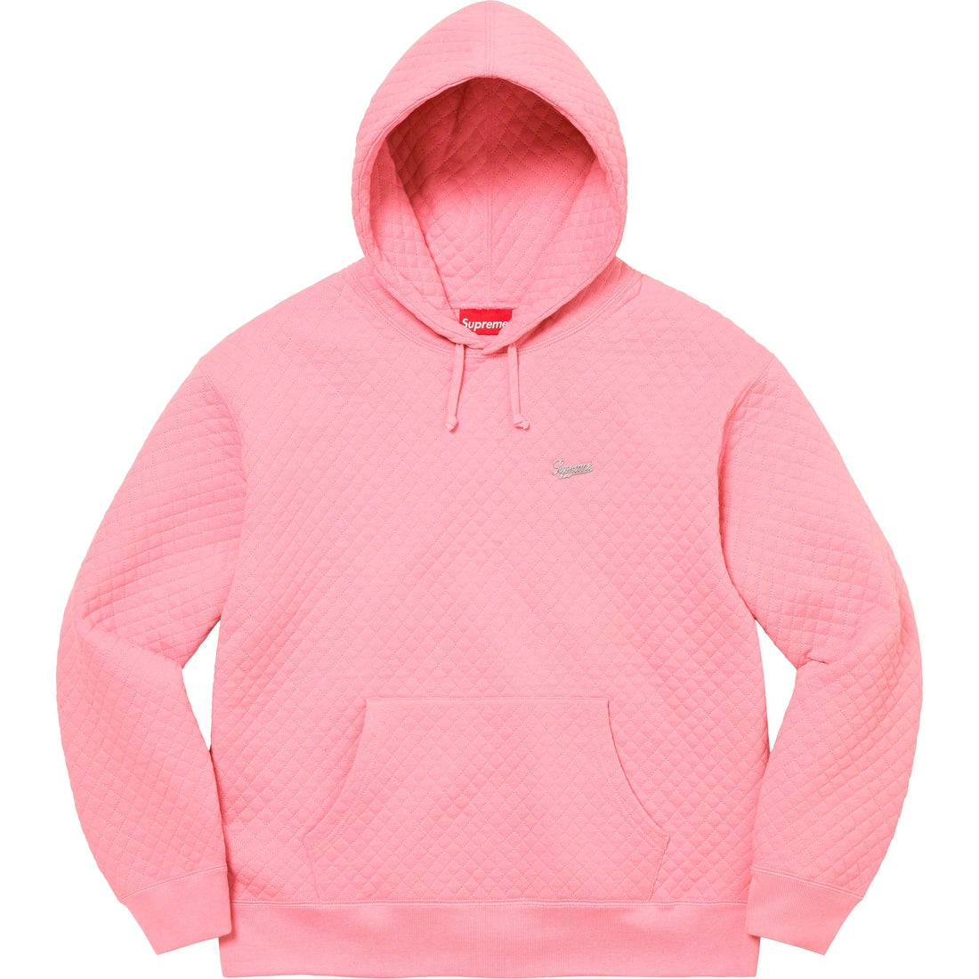 Supreme Micro Quilted Hooded Sweatshirt (Pink)