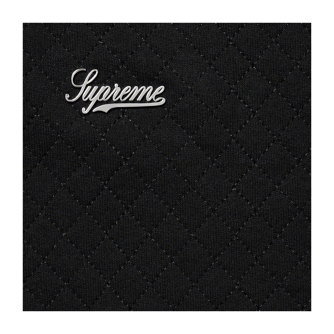 Supreme Micro Quilted Hooded Sweatshirt (Black)
