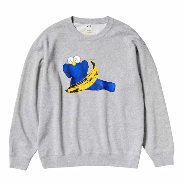 Kaws X Uniqlo X Andy  Warhol UT Graphic Sweatshirt Gray