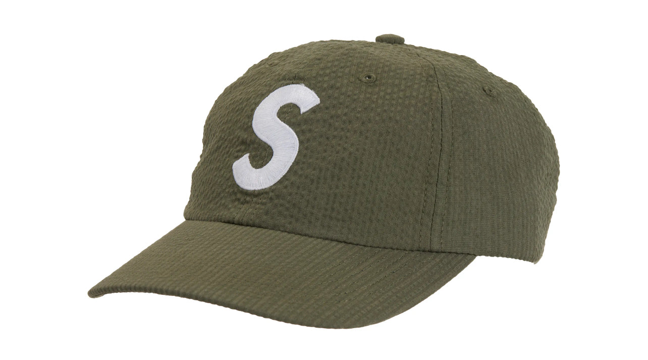 Supreme SeerSucker Logo Hat