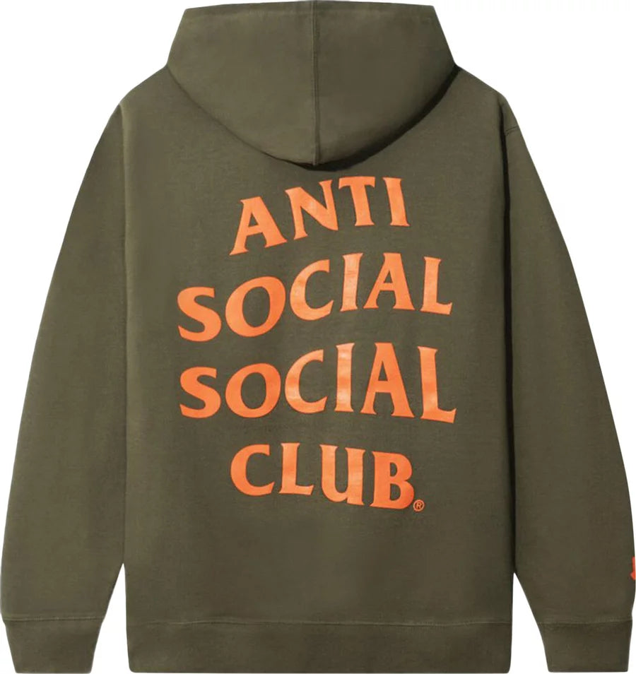 Anti Social Social Club X Undefeated Paranoid Hoodie Olive