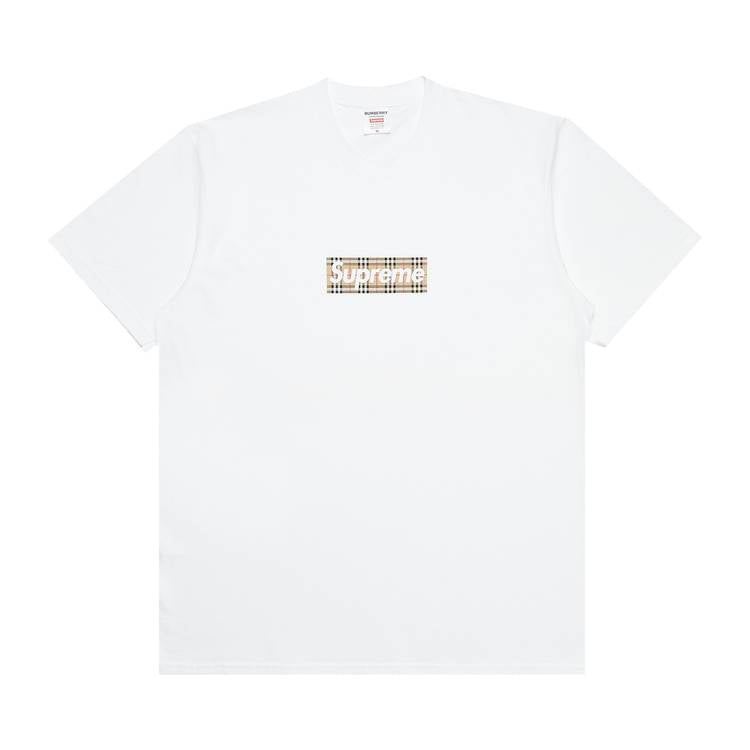 Supreme Burberry Box Logo T-Shirt White