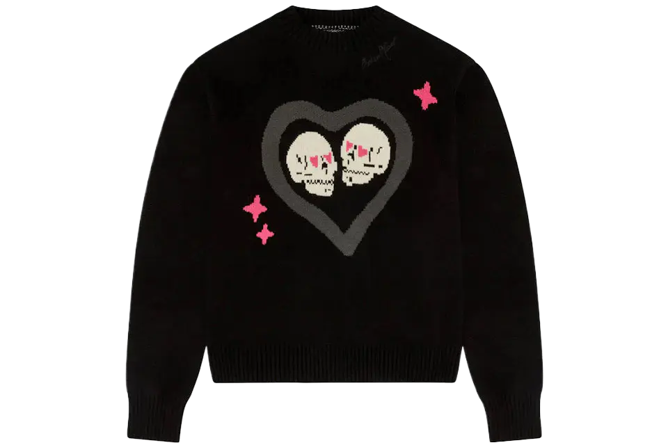 Broken Planet Hearts Are Made To Be Broken Knit Sweater Midnight Black