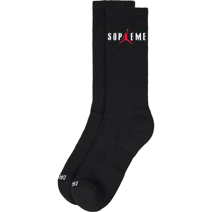 Supreme x Jordan Crew Socks Black