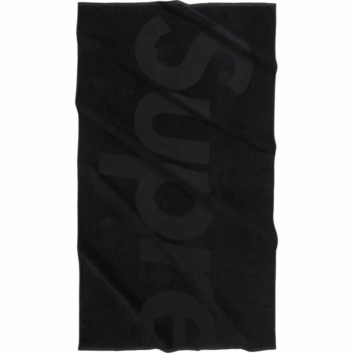 Supreme Tonal Logo Towel  Black