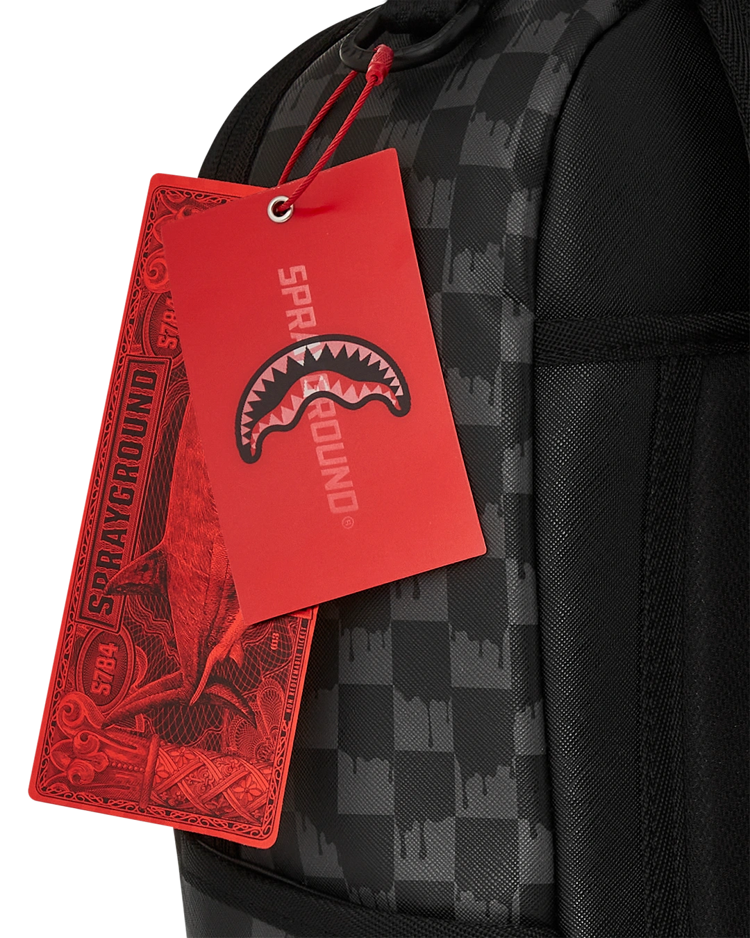 Sprayground Hangover Grey Drip Check Backpack