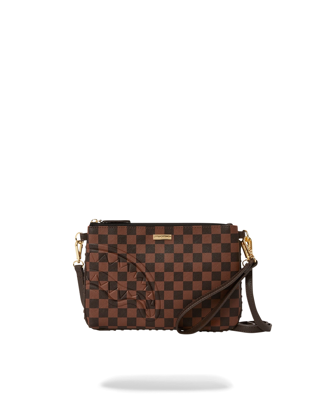 Sprayground Core Embossed Check Clutch