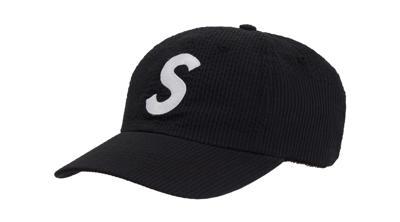 Supreme SeerSucker Logo Hat