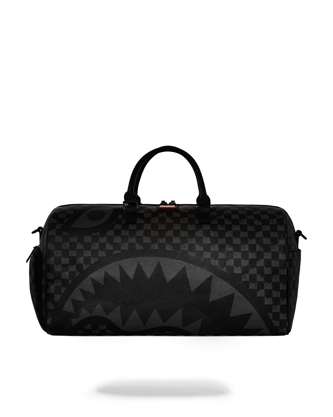 Sprayground Hangover Grey Drip Check Duffle Bag