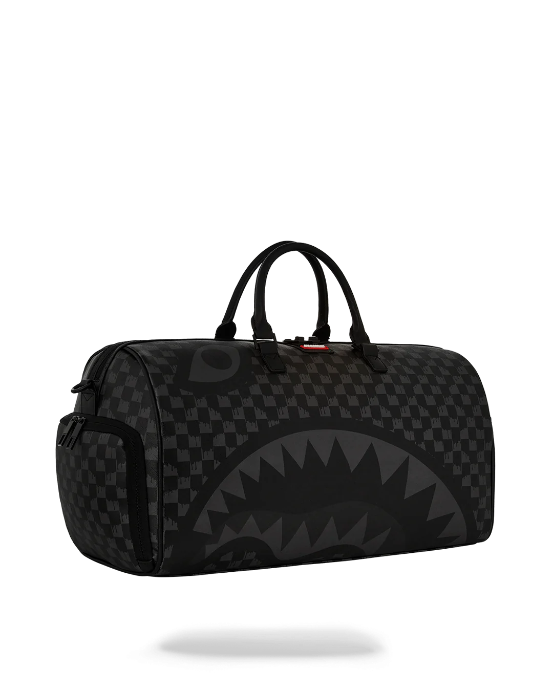 Sprayground Hangover Grey Drip Check Duffle Bag