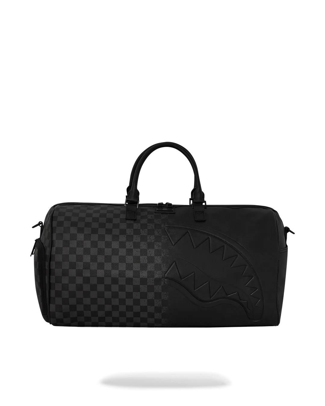 Sprayground Spray Spritz Grey Check Black Duffle Bag