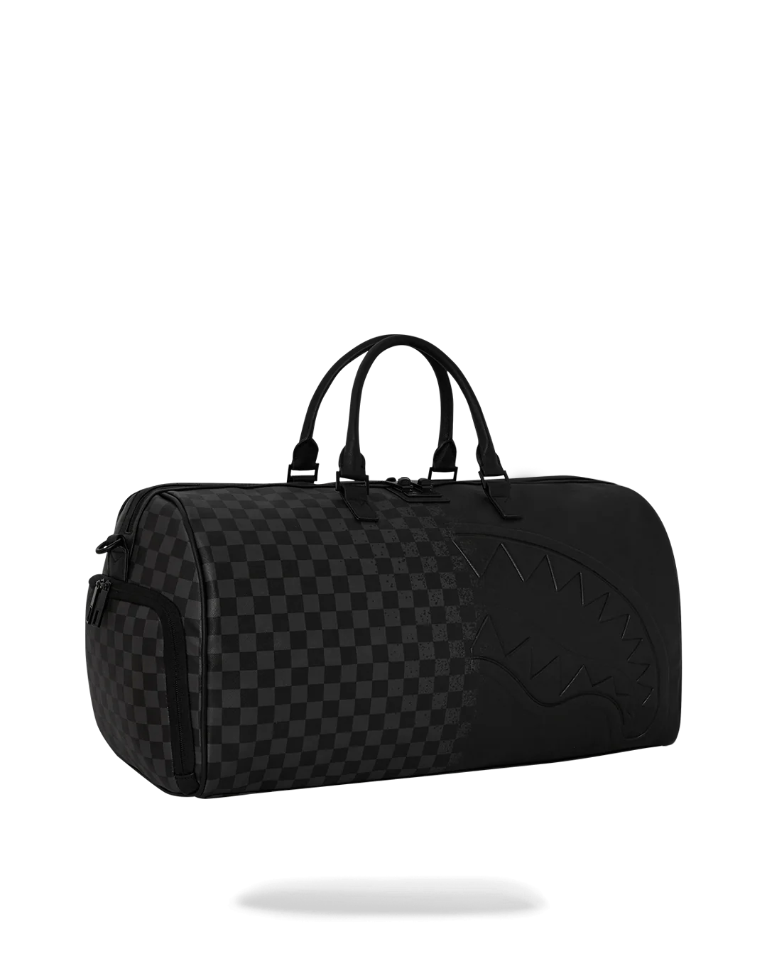 Sprayground Spray Spritz Grey Check Black Duffle Bag