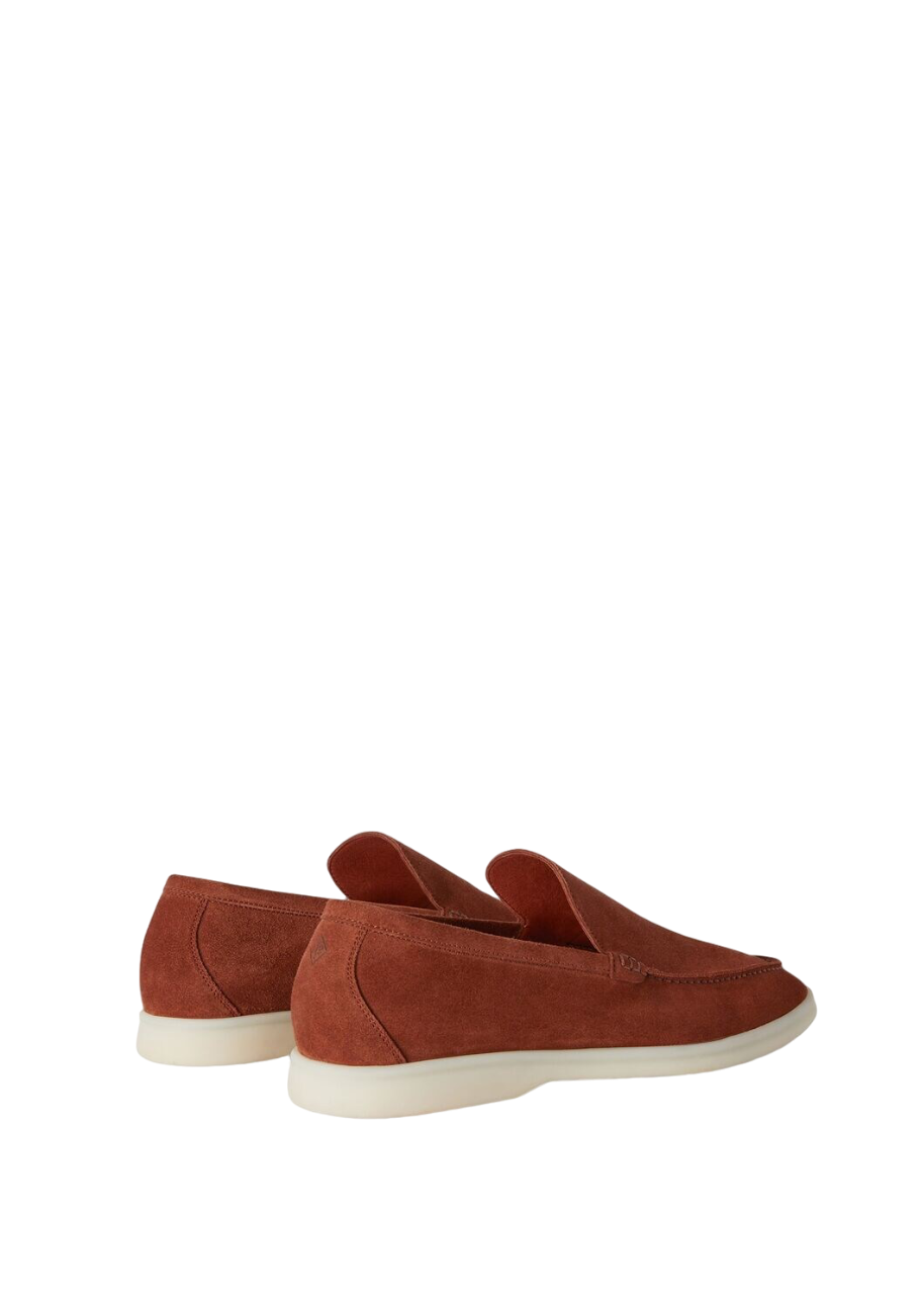 Loro Piana Summer Walk Loafers Suede Rust