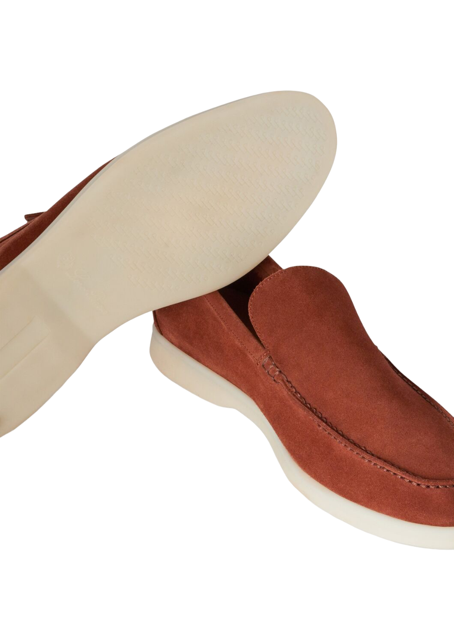 Loro Piana Summer Walk Loafers Suede Rust