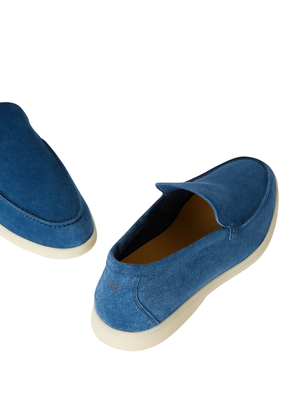 Loro Piana Summer Walk Loafers Cobalt Ink