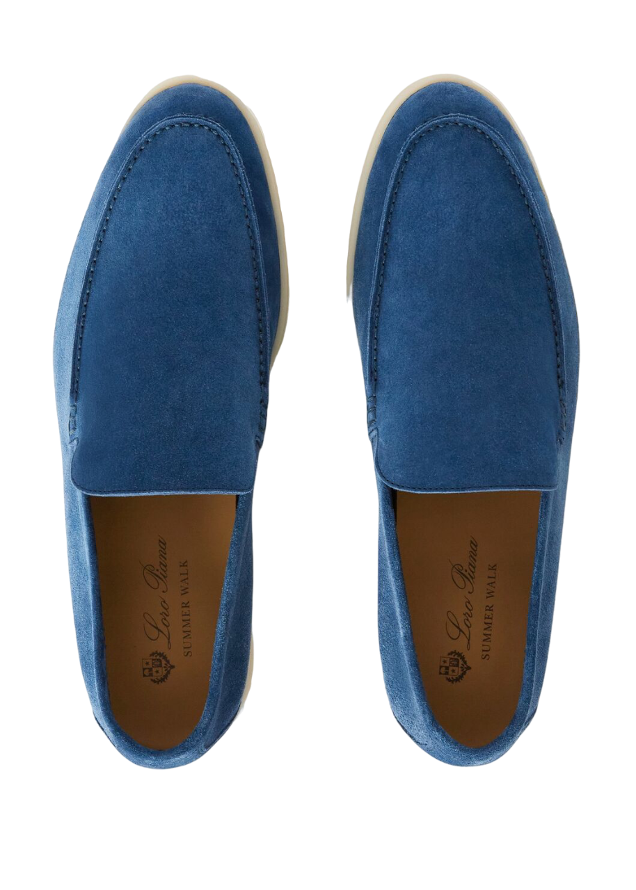 Loro Piana Summer Walk Loafers Cobalt Ink