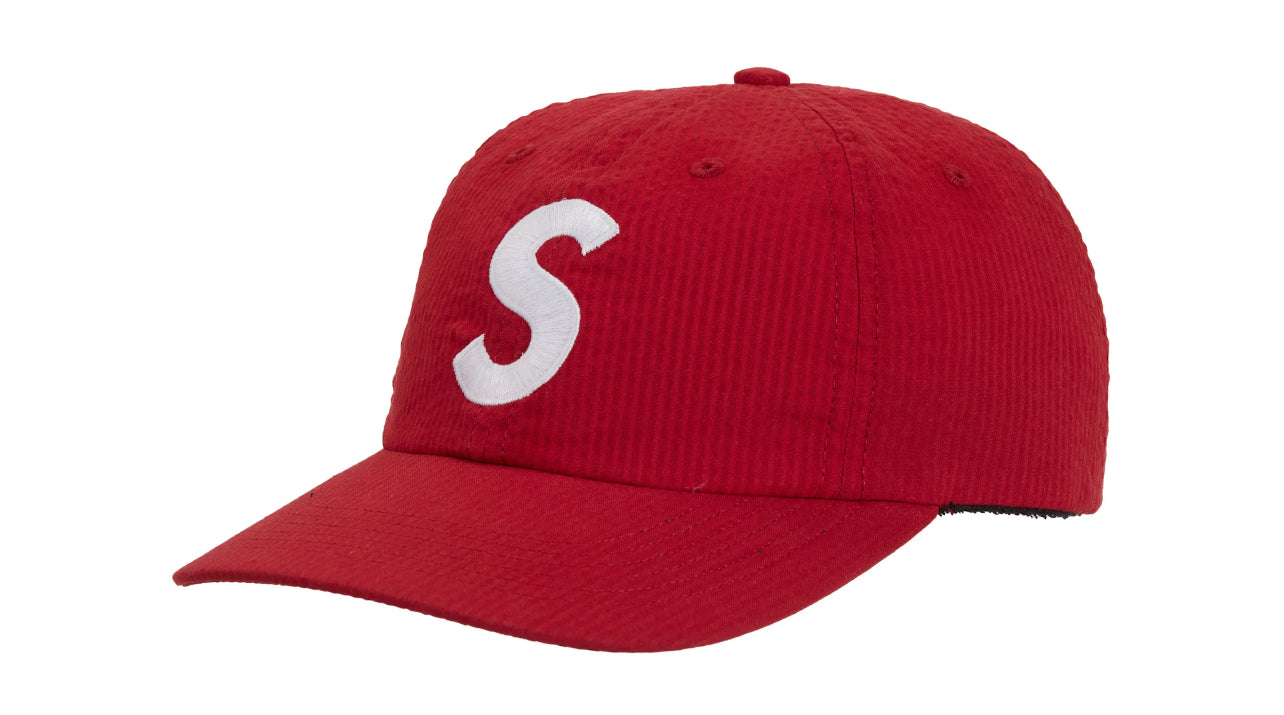 Supreme SeerSucker Logo Hat