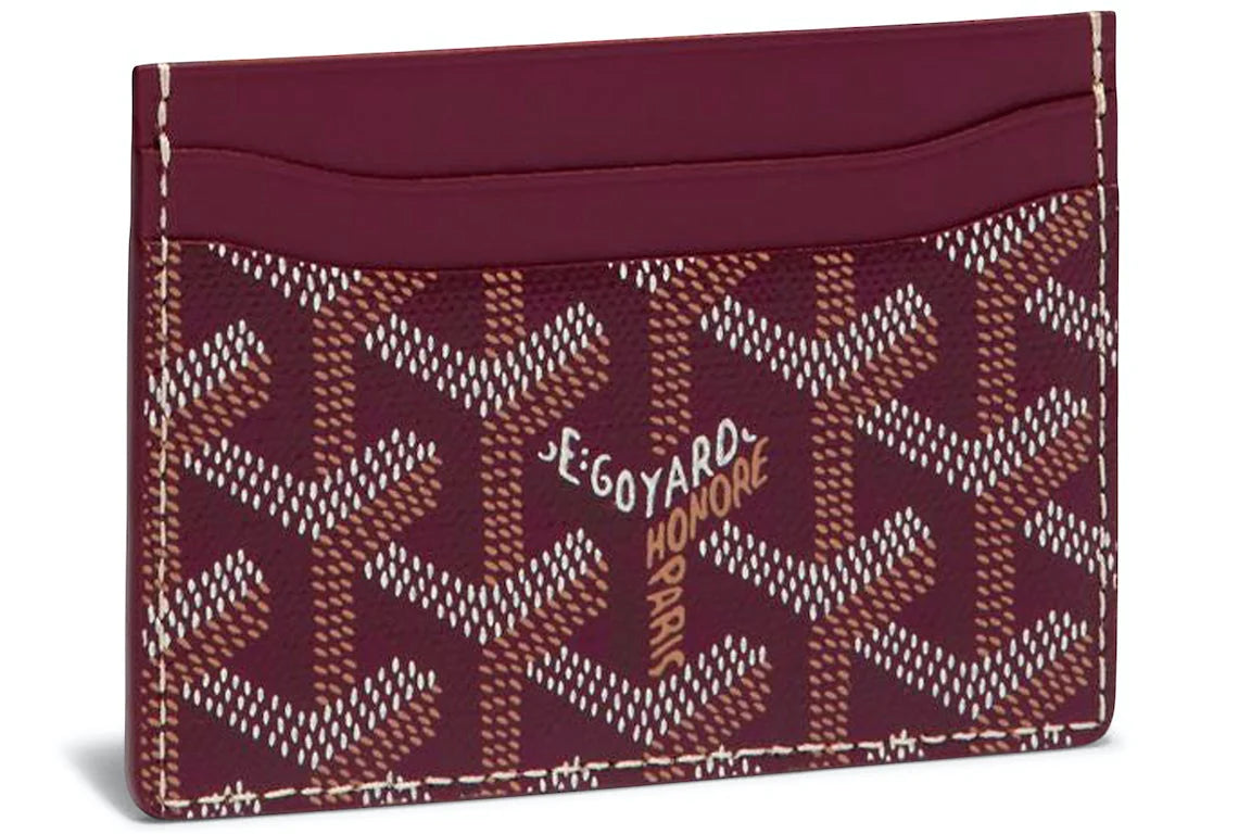 Goyard Saint Sulpice Card Holder Burgundy