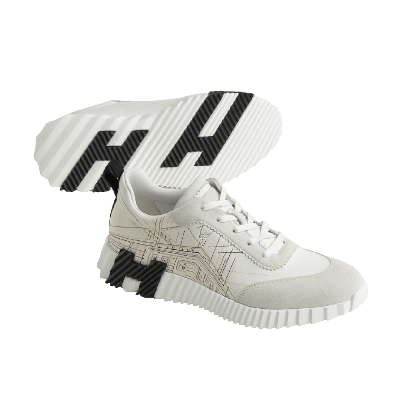 Hermes Bouncing Sneaker Blanc / Blanc