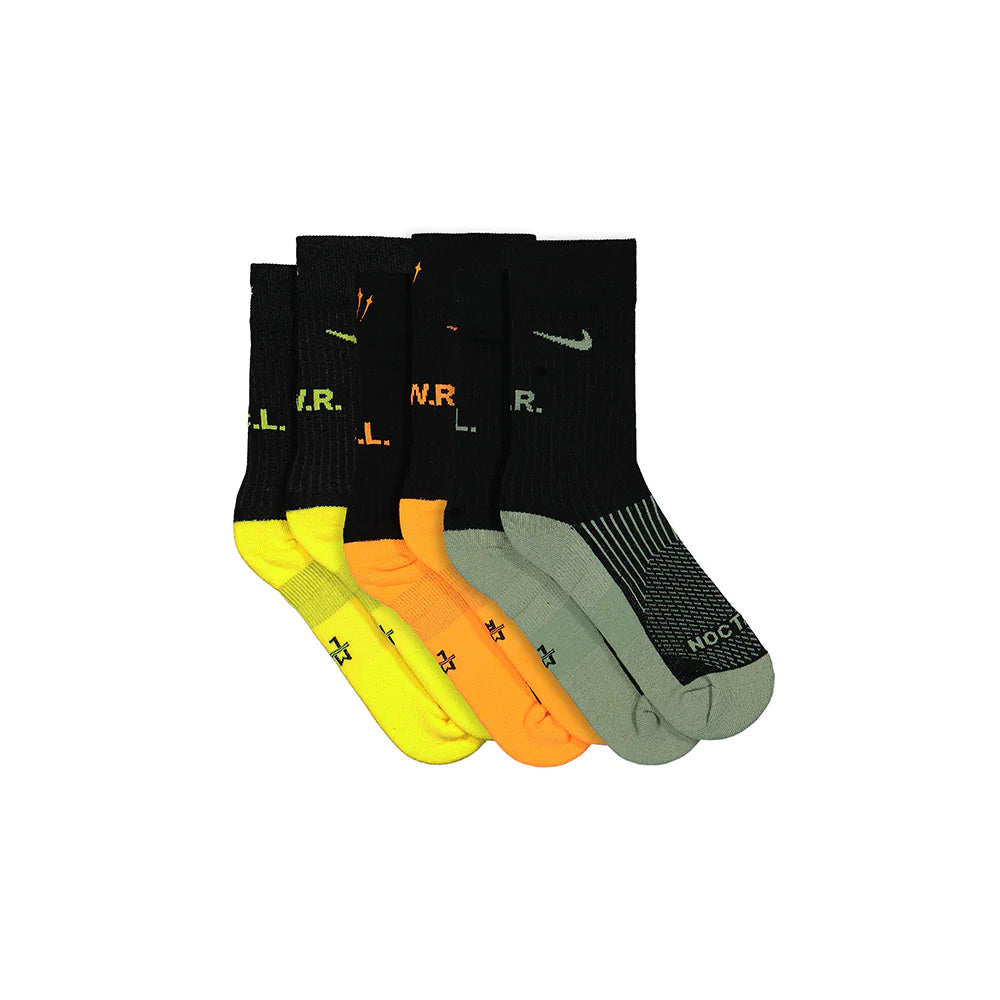 Nocta X Nike 3-Pack Crew Socks (MULTI BLACK)