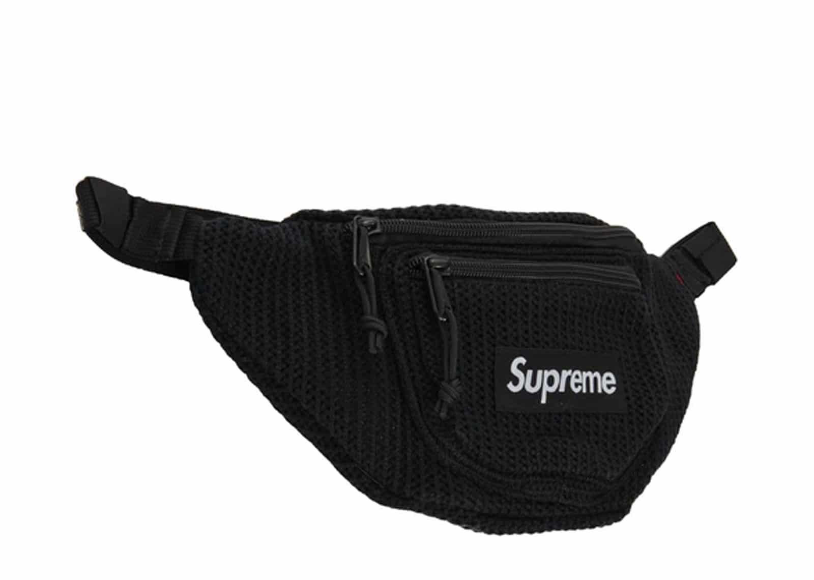 Supreme Black String Waist Bag