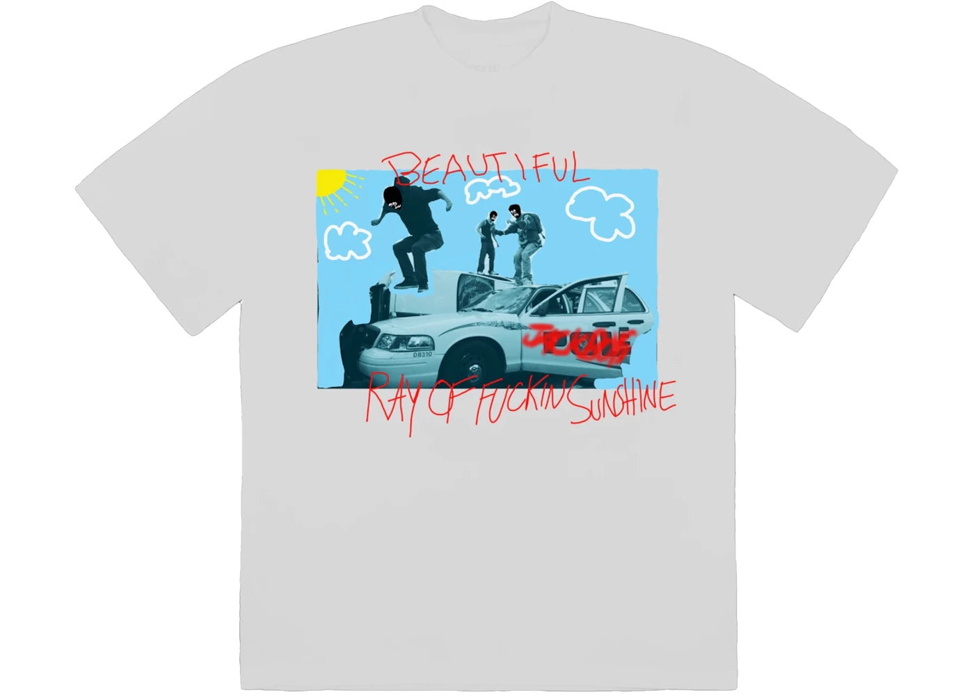 Travis Scott JACKBOYS Ray of Sunshine T-Shirt White