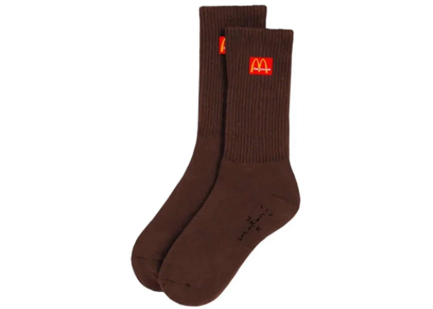 Travis Scott x McDonalds CJ Arches Socks Brown