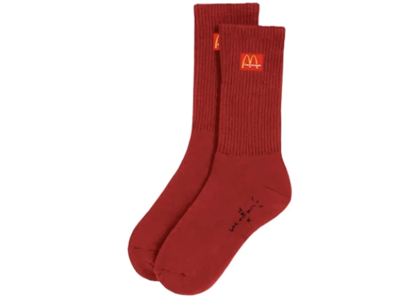 Travis Scott x McDonalds CJ Arches Socks Red