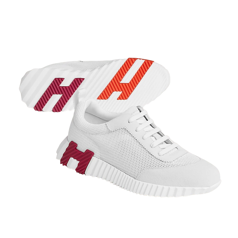 Hermes Bouncing Sneaker Blanc/Burgundy