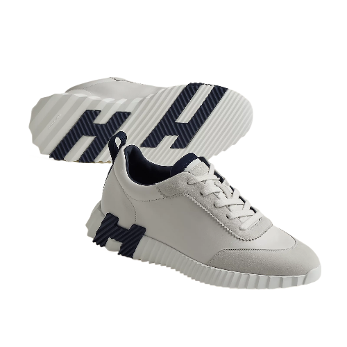 Hermes Bouncing Sneaker Leather Blanc/Blue