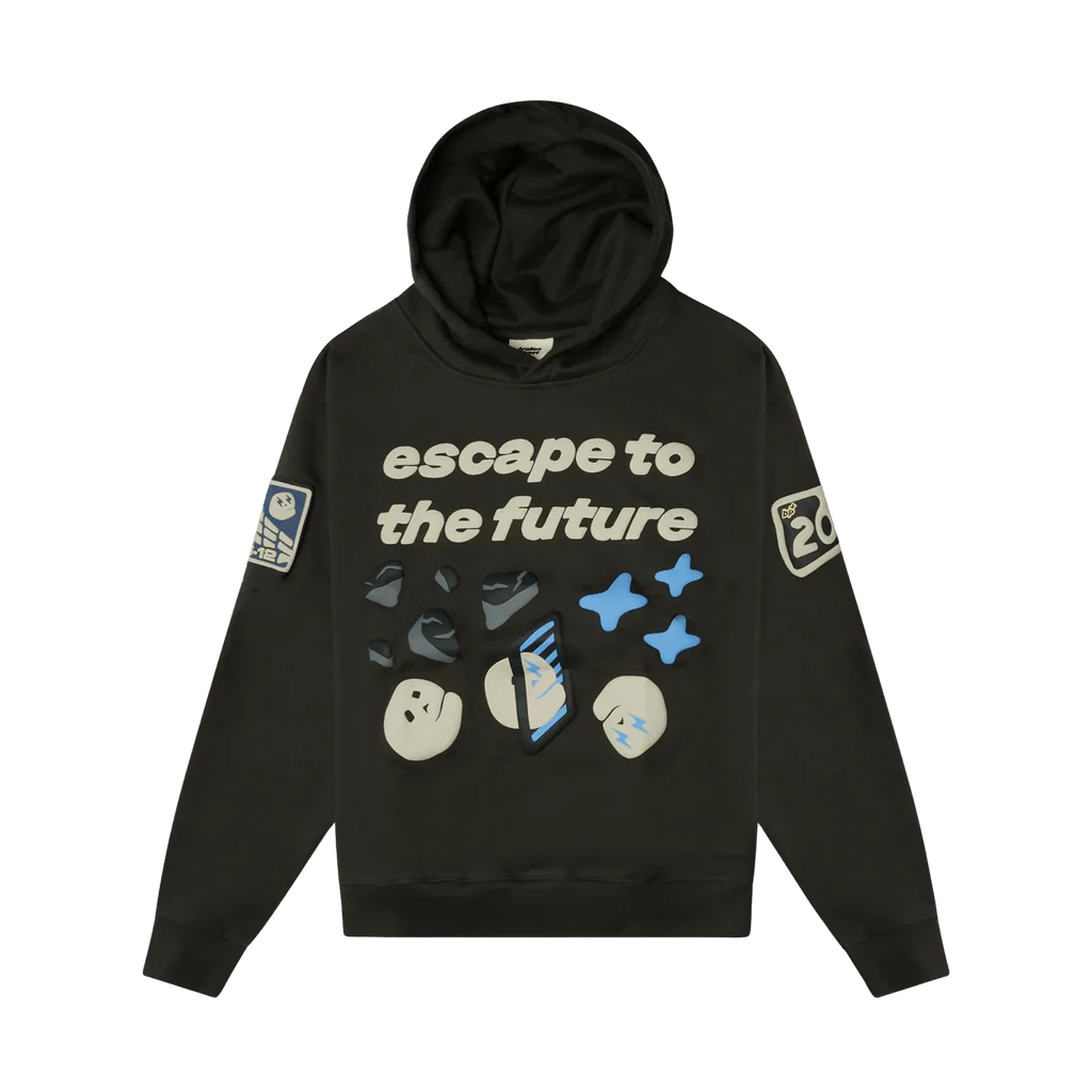 Broken Planet Escape To The Future Hoodie Soot Black