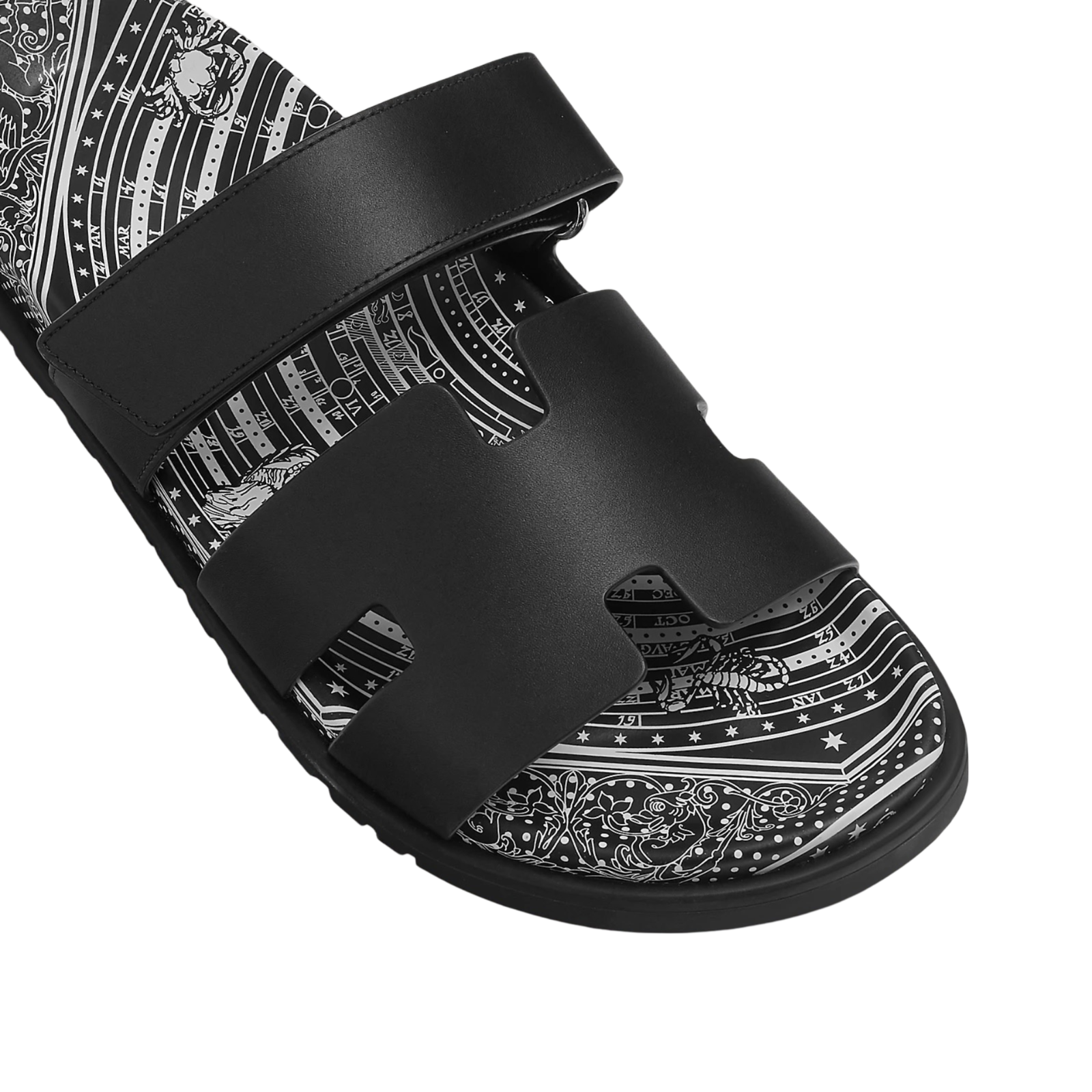 Hermes Chypre Sandals Astrologie Bandana Black