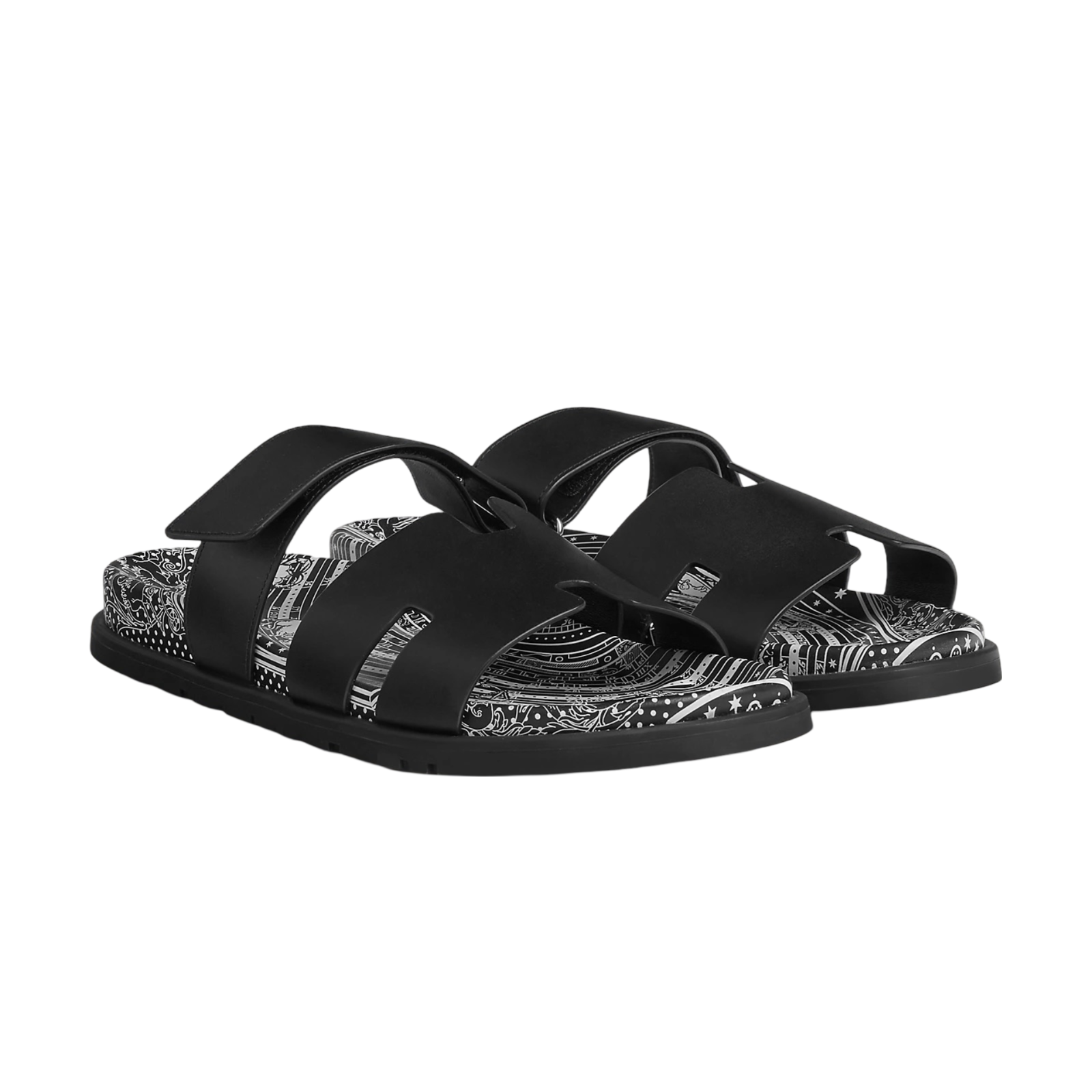 Hermes Chypre Sandals Astrologie Bandana Black – 3KICKS