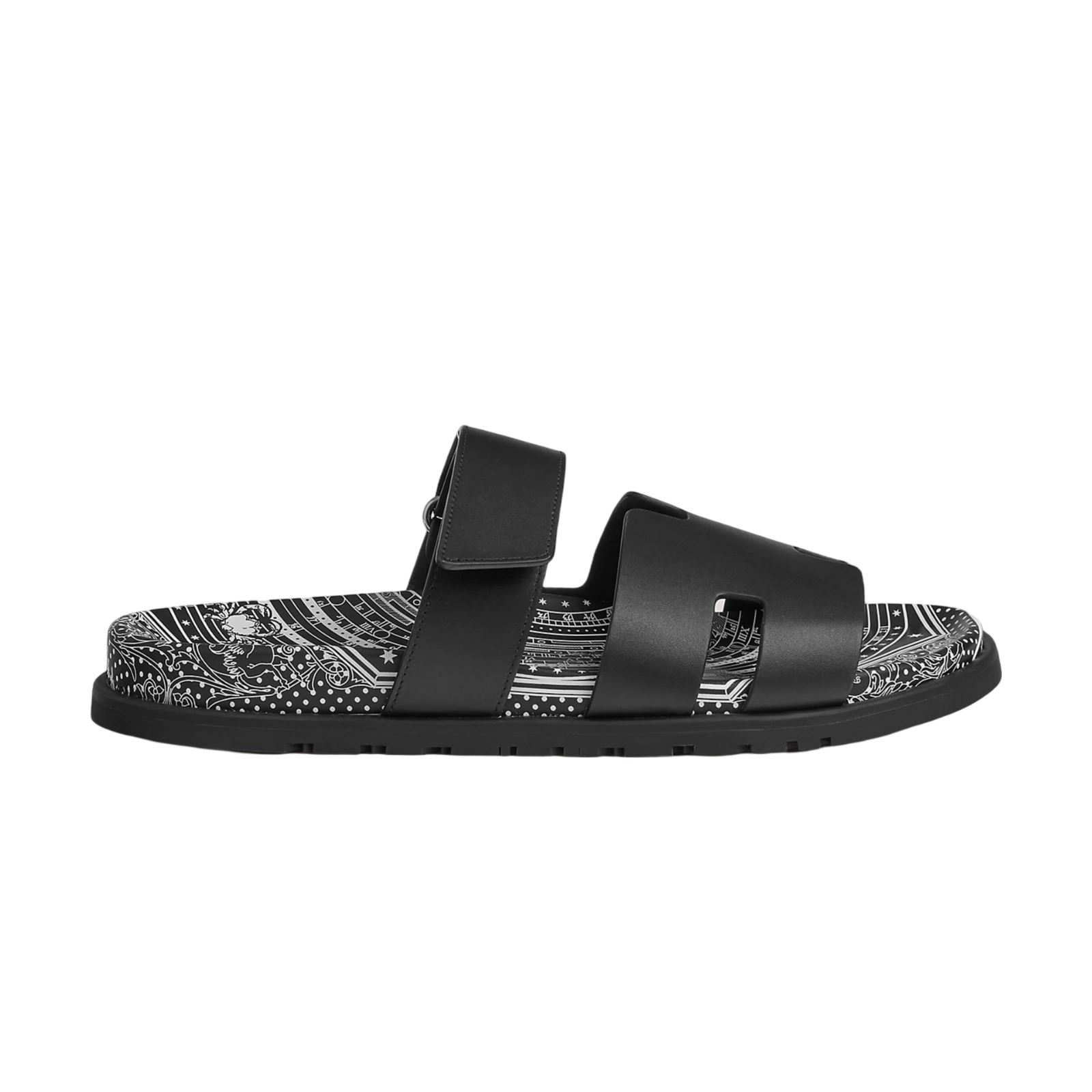 Hermes Chypre Sandals Astrologie Bandana Black