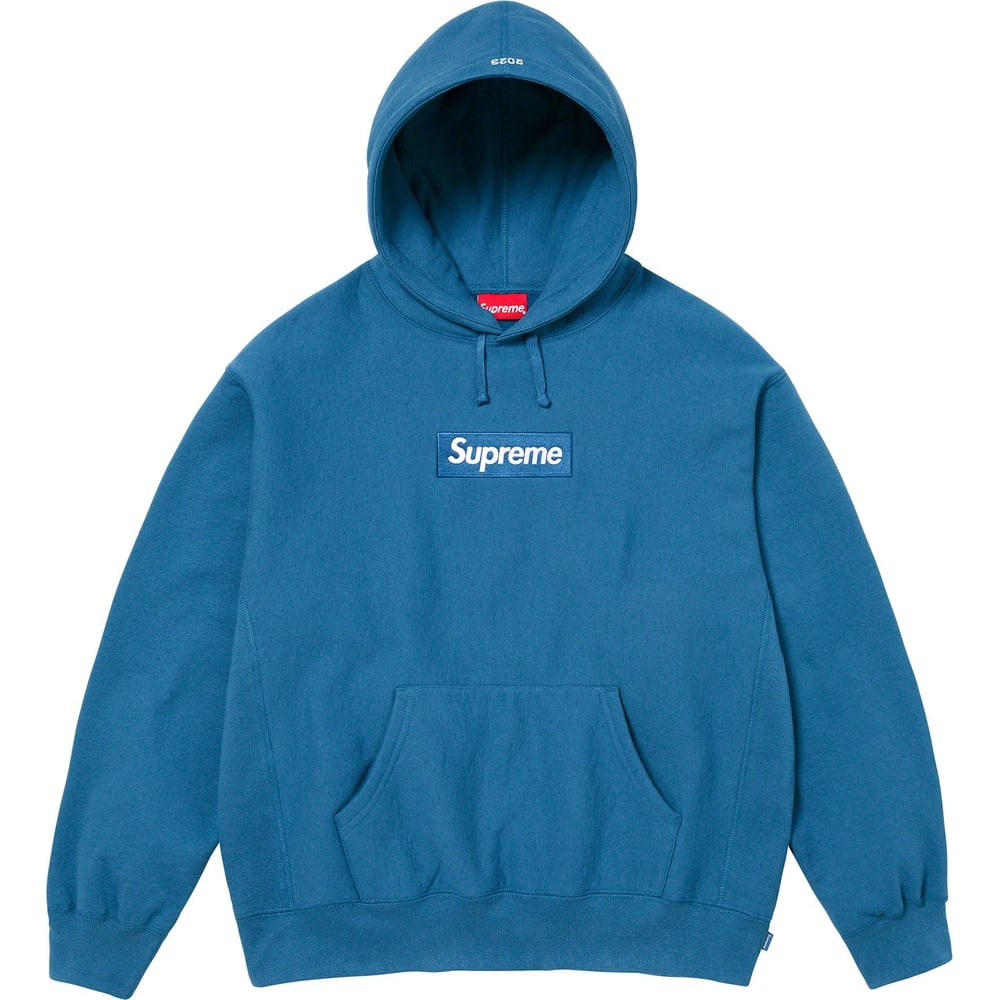 Supreme Box Logo Hooded Sweatshirt 'Blue'