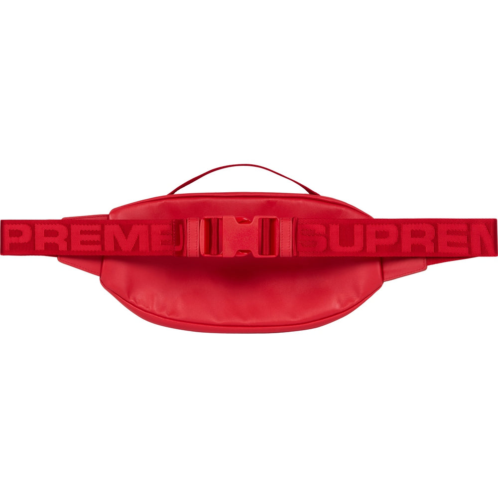 Supreme Leather Waist Bag 'Red'