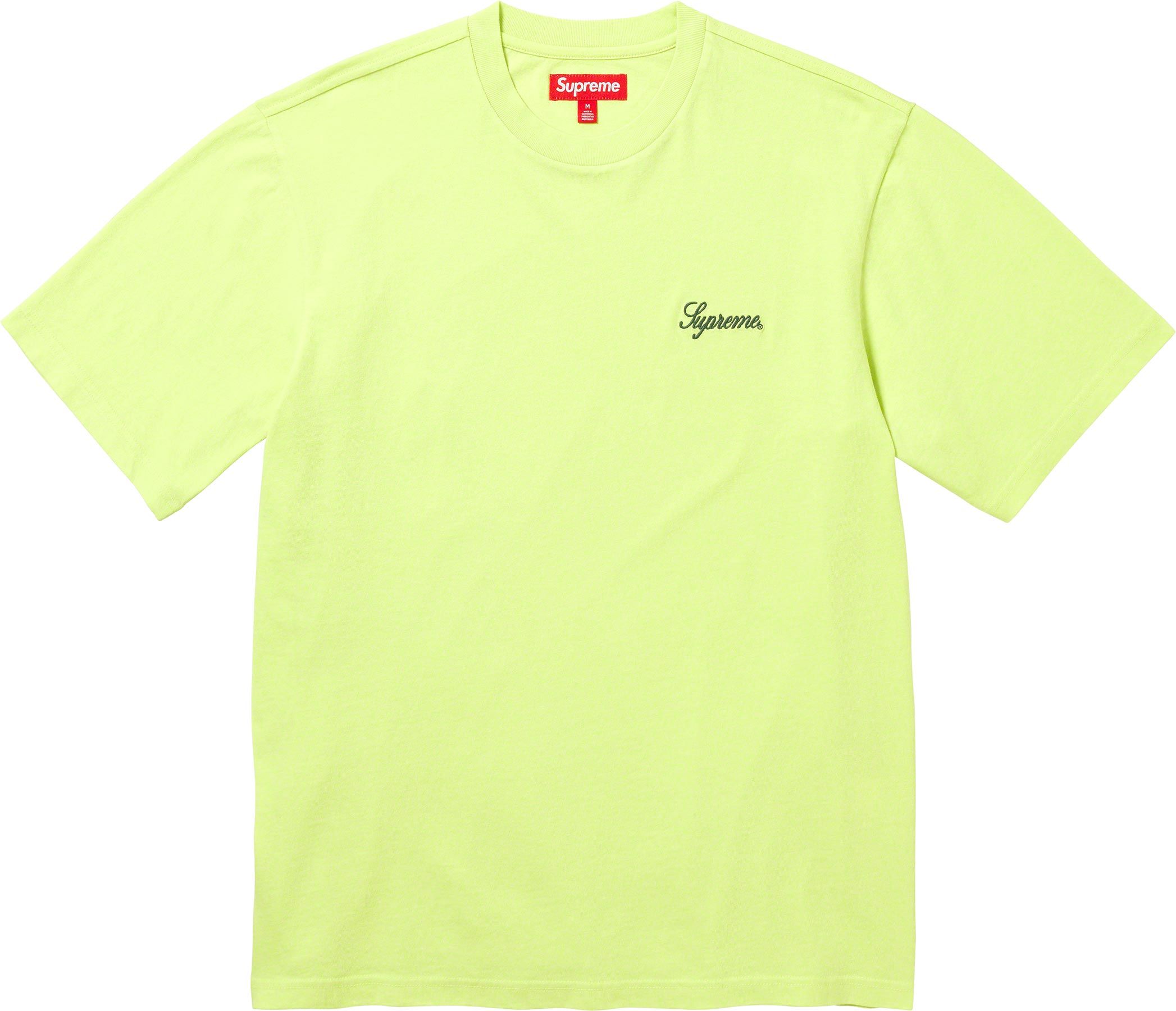 Supreme Washed Script S/S T-Shirt (Lime)