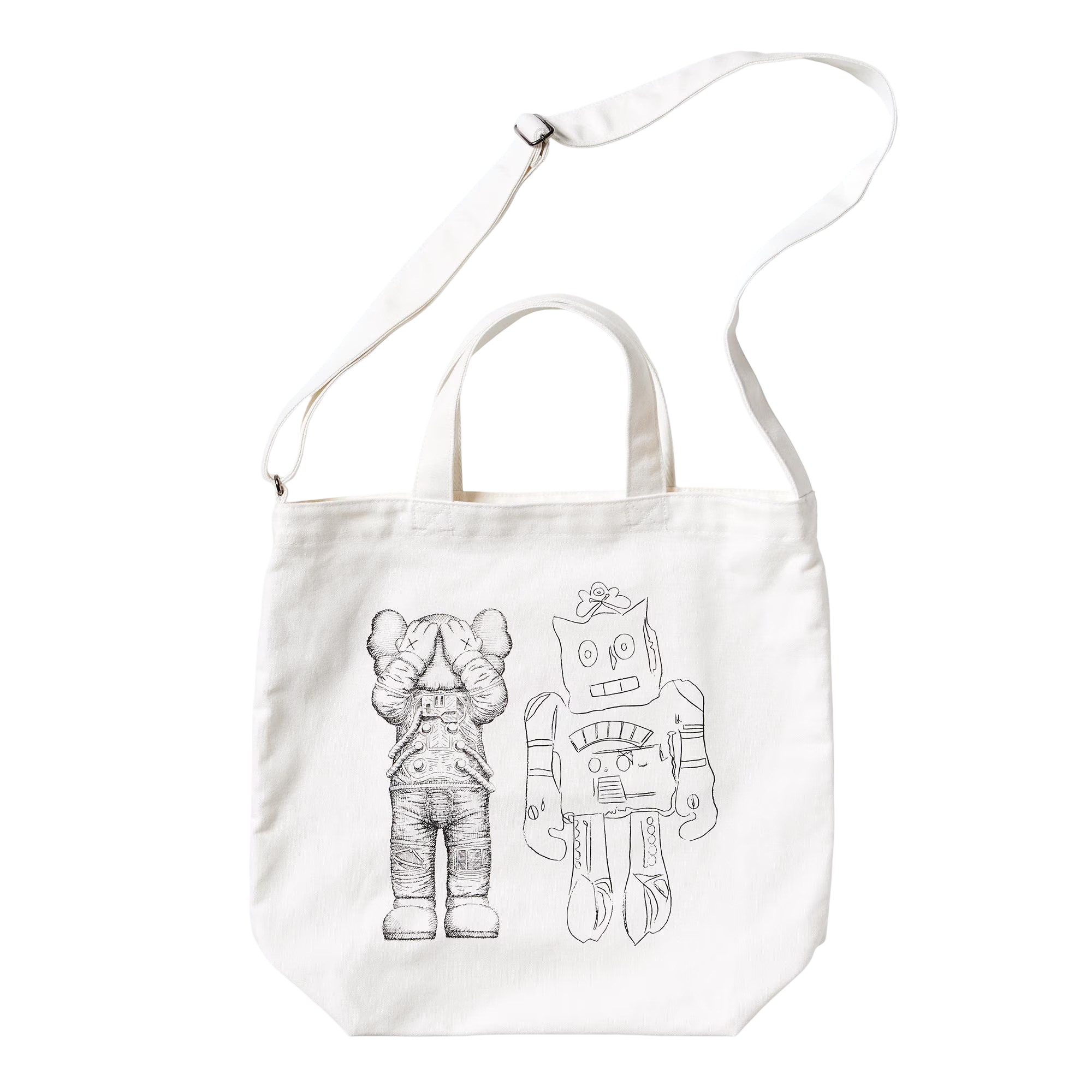 Kaws X Uniqlo X Andy Warhol UT 2-Way Tote Bag White