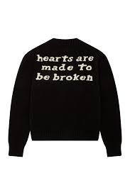 Broken Planet Hearts Are Made To Be Broken Knit Sweater Midnight Black